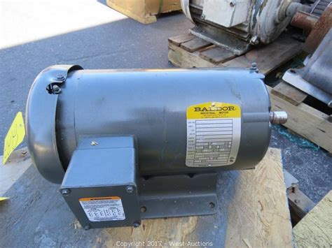 West Auctions Auction Surplus Equipment Motors And Tools Item Baldor 3 4 Hp 3 Phase Motor