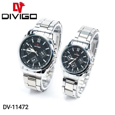 Jual Jam Tangan Couple Divigo Original Rantai Staintless Stell