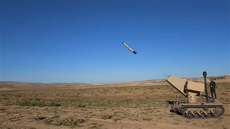 Havelsan`s Unmanned Ground Vehicle Barkan 2 Fires Loitering Munition