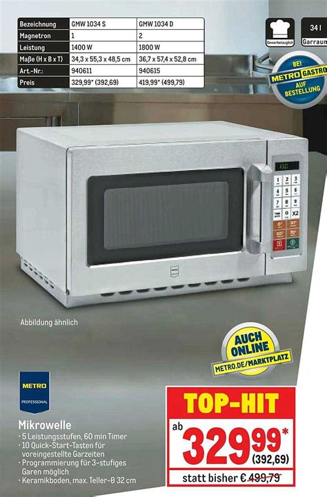 Metro Professional Mikrowelle Angebot bei METRO - 1Prospekte.de