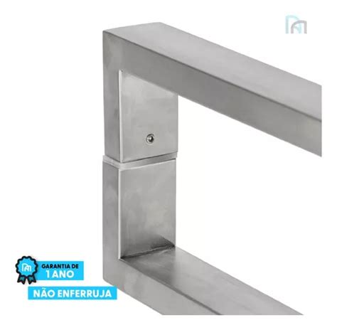 Puxador Inox Escovado Porta Pivotante Modelo C Cm X Frete Gr Tis