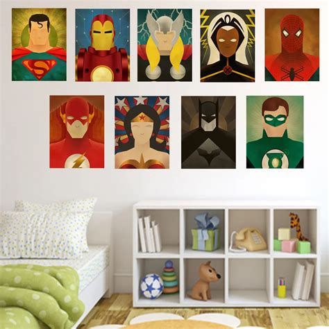 9 Movie Superheros Canvas Painting Modern Home Wall Decor Canvas Art ...