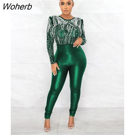 Woherb Vintage Women Diamonds Hot Rhinestones Mesh Patchwork High Waist