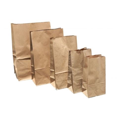 No 6 Brown Block Bottom Kraft Paper Sos Bag 100 Pack