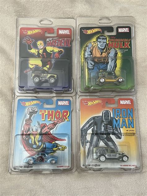 Hot Wheels Marvel Pop Culture Set 4 Of 6 EBay