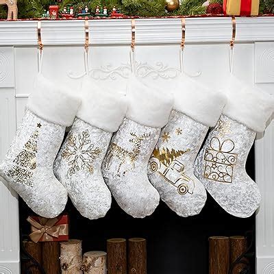 Amazon Ivenf Christmas Stockings 4 Pack 19 Inches Large Snowflake