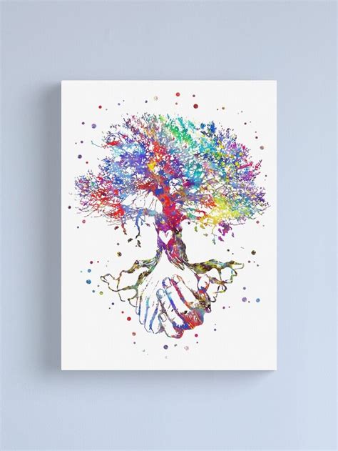 Impression sur toile for Sale avec l œuvre Arbre d amour arbre d