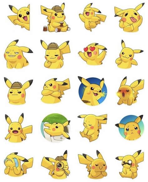 Many Different Types Of Pikachu And Other Pokemons Are Shown In This Image