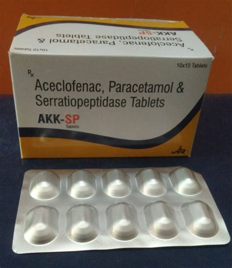 Akk SP Tablet Composition Aceclofenac 100mg Paracetamol 325mg