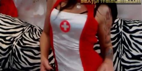 Busty Latina Chick In A Nurse Outfit Plays With Her Pussy Tnaflix