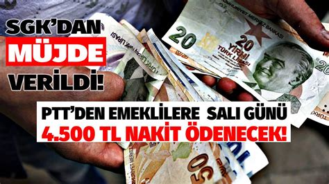 SGK dan resmi açıklama geldi PTT üzerinden Salı günü emeklilere 4 500