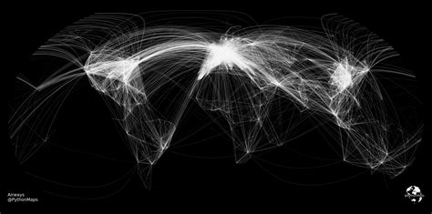 Mapping the World's Flight Paths with Python | Towards Data Science