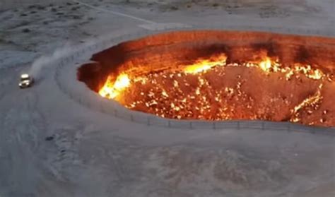 Ciencia Turkmenistán La puerta al infierno cráter de fuego Darvaza