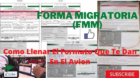 Formato De Migracion Fmm Que Te Dan En El Avio Cuando Llegas A Mexico