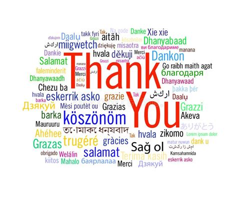 Thank You Collage In Languages Stock Vector Illustration Of