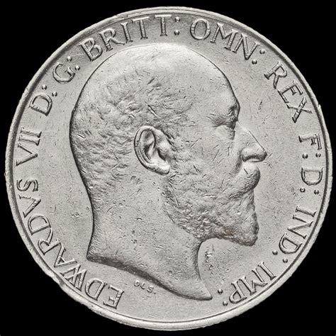 Edward Vii Silver Florin Rare Near Ef