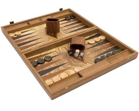 Luxury Olive Wood Burl Backgammon Set By Manopoulos With Luxury Wooden