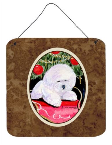 Christmas Tree With Bichon Frise Wall Or Door Hanging Prints 6HX6W QFC