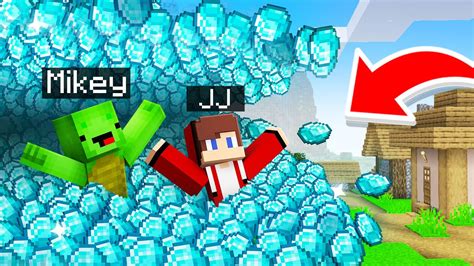 Diamond Tsunami Vs Mikey And Jj In Minecraft Maizen Youtube