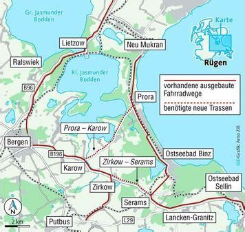 Radwege Rügen Karte Deutschlandkarte 2023