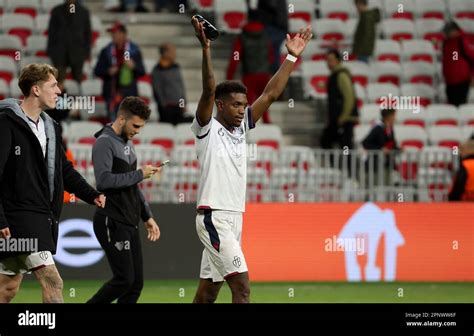 Nice France Th Apr Andy Pelmard Of Basel Celebrates The