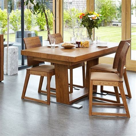 Olten Extending Dining Table In Oak Finish Dining Table Baumhaus Space And Shape 1