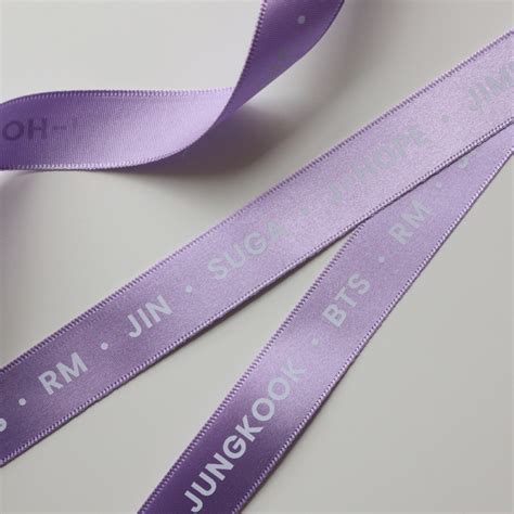 BTS Member Ribbon Borahae Ver. ARMY Kpop Merch Army - Etsy