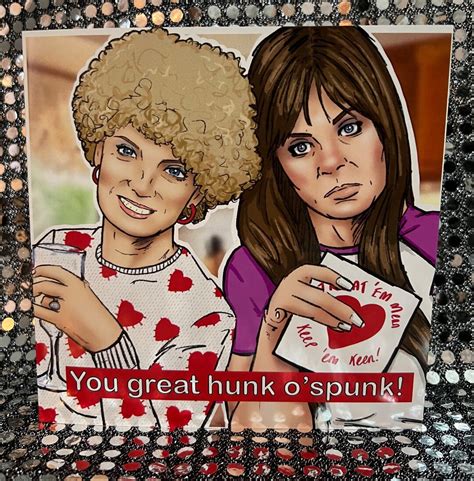 Kath And Kim Hunk Of Spunk Gay Icons Card Blank Inside Perfect For Valentine Anniversary