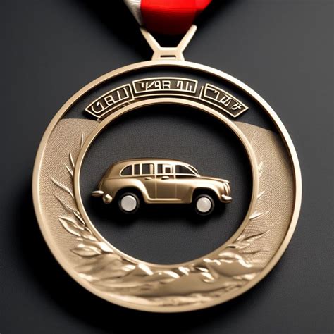 Poor Zebra Car Shaped Medal