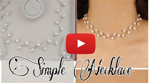 Simple Pearl Necklacediysimple Necklace Youtube