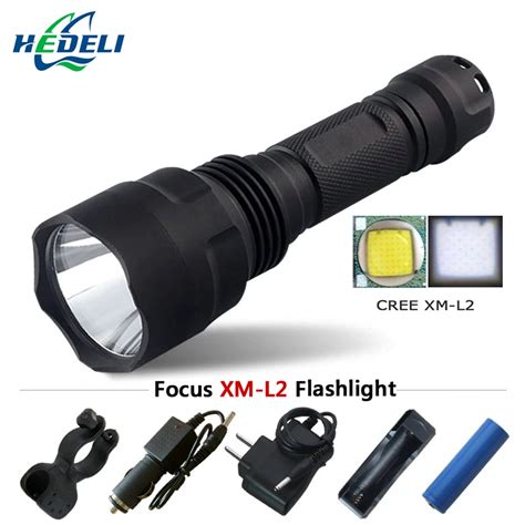 Led tactical flashlight rechargeable waterproof tactical tail cap ...