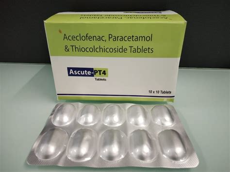 Ascute Pt Aceclofenac Paracetamol And Thiocolchicoside Tablets