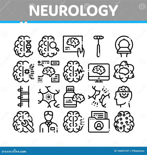 Neurology Medicine Collection Icons Set Vector Stock Vector