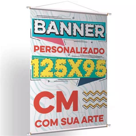 Placa Faixa Banner Personalizado Acabamento Ilhos 125x95 Cm