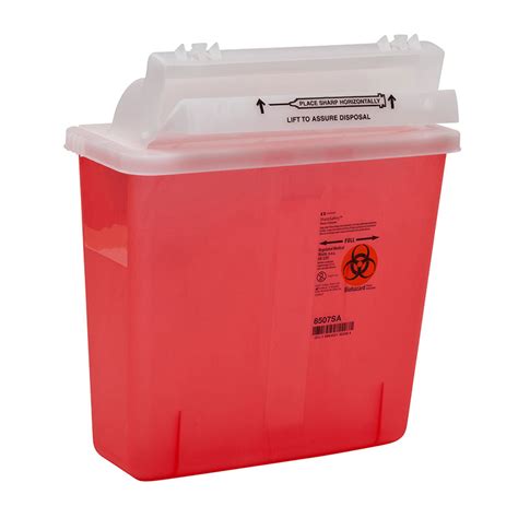 Shop Sharpsafety Safety Container 5 Quart Transparent Red 20ct