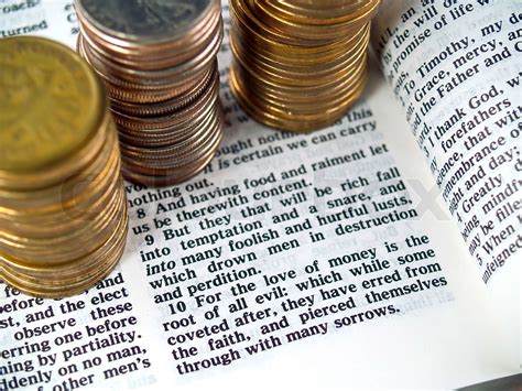 Bible Verse Love Of Money Stock Image Colourbox