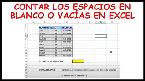 Como Seleccionar Espacios En Blanco En Excel Image To U