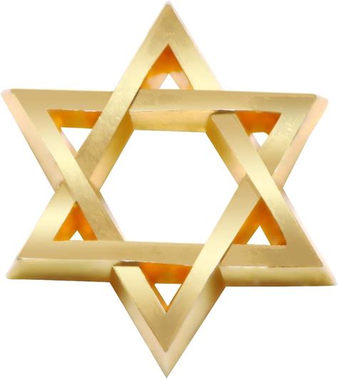 Star Of David Lapel Pin 24 Karat Gold Plated Religious