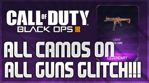 Black Ops 3 Glitches All Camos On All Guns Glitch Legendary Camos On All Guns Bo3 Camo