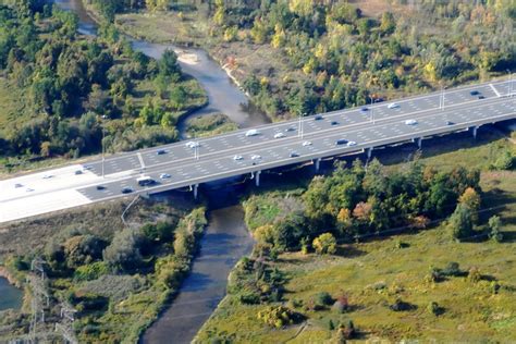 Aerial Of Hwy 407 Bridge Over Credit River In Mississauga Flickr