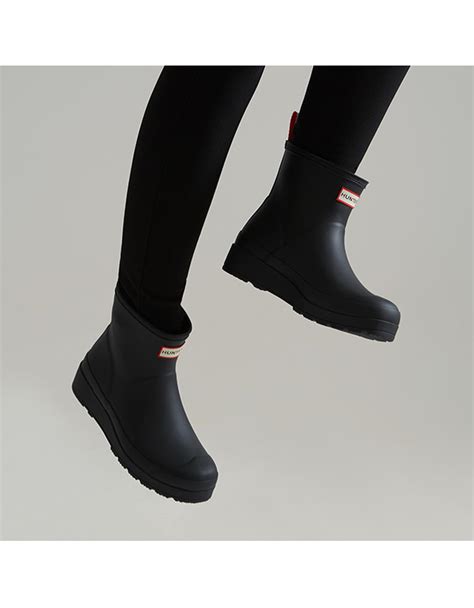 HUNTER LADIES ORGINAL PLAY SHORT BOOTS BLACK 1685087877 투엘 TWOEL