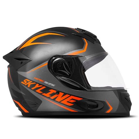 Capacete Moto Fechado Mixs Mx Skyline Brilhante Capacetes De Moto