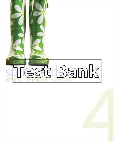 Test Bank For Social Psychology Canadian Th Edition By Myers