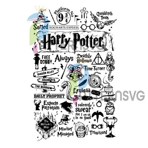 Harry Potter Hogwarts Bundle Svg, Hogwarts Svg, Wizard Svg, Harry ...