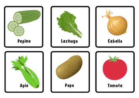 Las Verduras Flashcards Printables Vegetables In Spanish Spanish