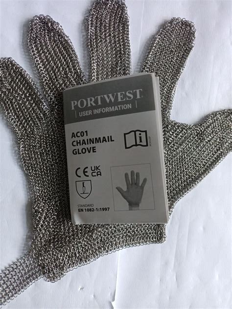 PORTWEST Chainmail Glove Meat Processing Stainless Steel Maximum