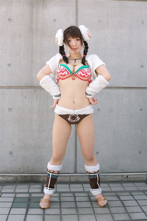 Rayu Aigle Rumble Roses Highres Photo Medium Girl Asian Bell Bikini Braid Cosplay