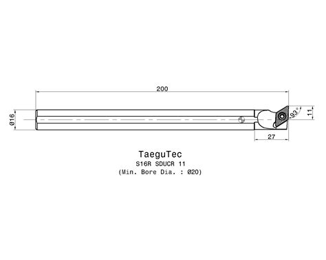 TaeguTec Cutting Tools Metal Working Tools S SDUCR L 3601193