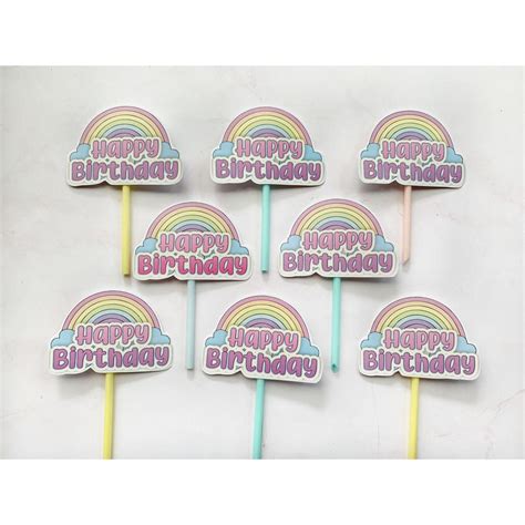 Jual Topper Happy Birthday Pelangi Rainbow Shopee Indonesia