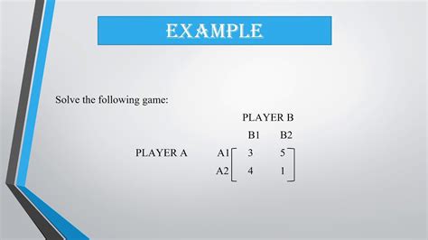 Game Theory Solution Of The Mixed Strategy Game Probability Method